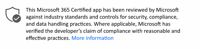 Fare clic qui per altre informazioni sul programma microsoft certified app.