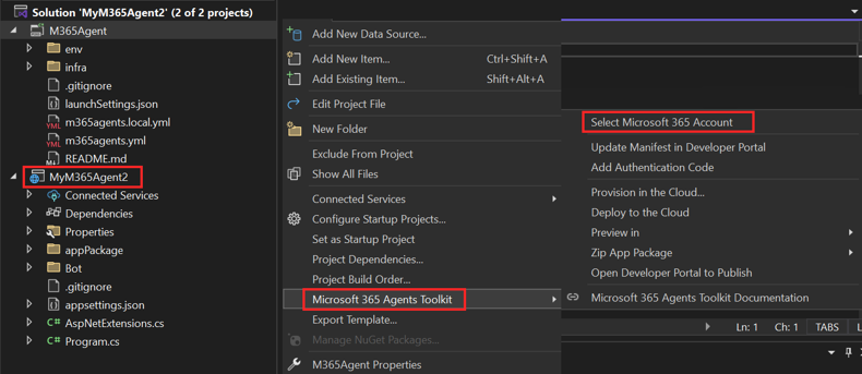 Screenshot shows the local debug teams app dependencies.