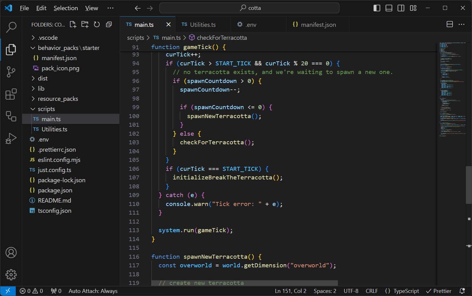 Spawn terracotta code