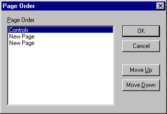 Page order dialog box