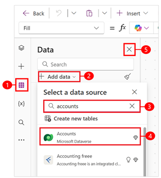 Screenshot della chiusura del riquadro dati.