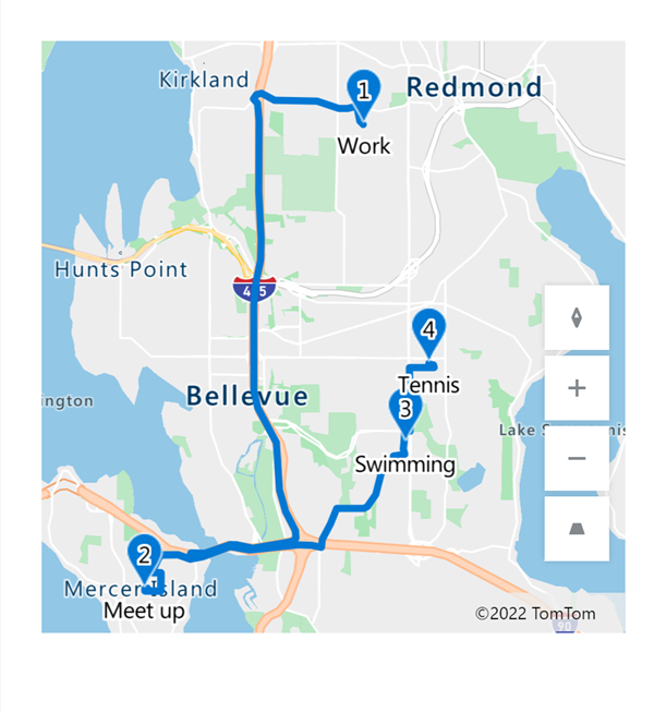 Calcolare gli itinerari tra segnaposto di tragitto su una mappa (anteprima)  - Power Apps | Microsoft Learn
