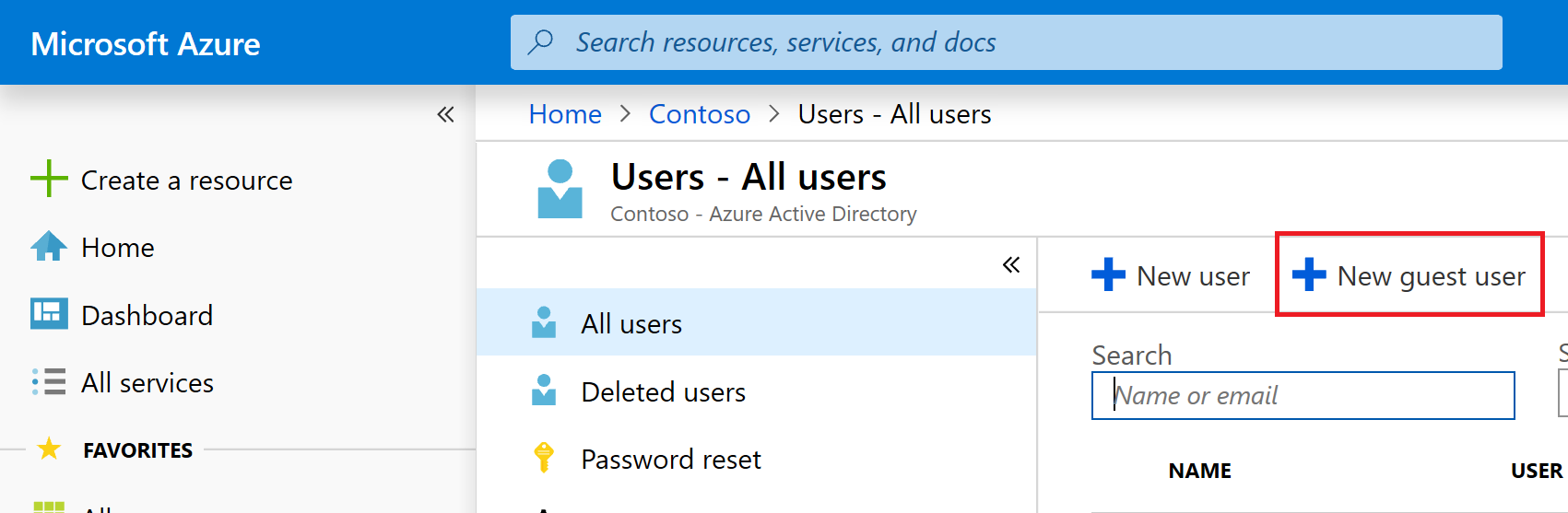 Aggiungere un utente guest in Microsoft Entra ID.