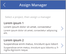 Raccolta con testo predefinito.