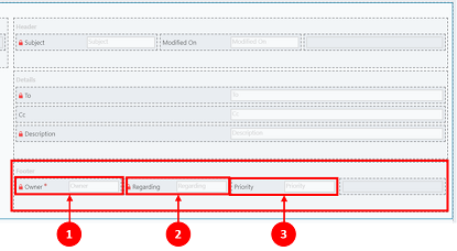 Personalizza un modulo scheda nella sequenza temporale - Sezione Piè di pagina.