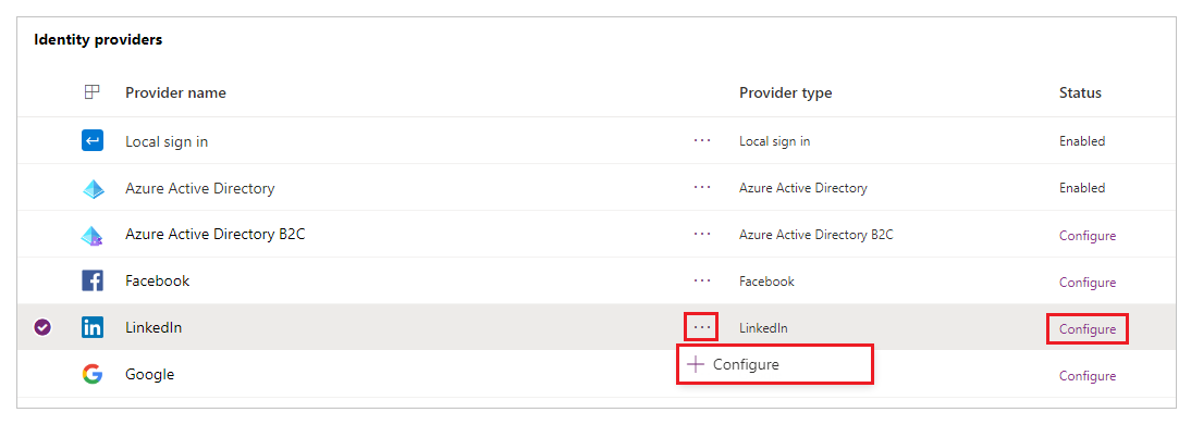 Configurare un provider Configurare un provider.