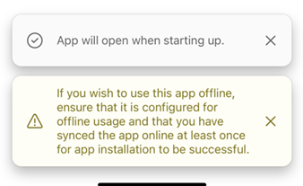 Screenshot che mostra i dettagli di utilizzo per gli scenari offline in un messaggio.