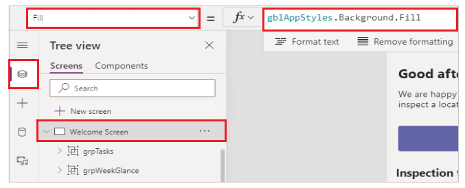 Modificare il colore di sfondo.