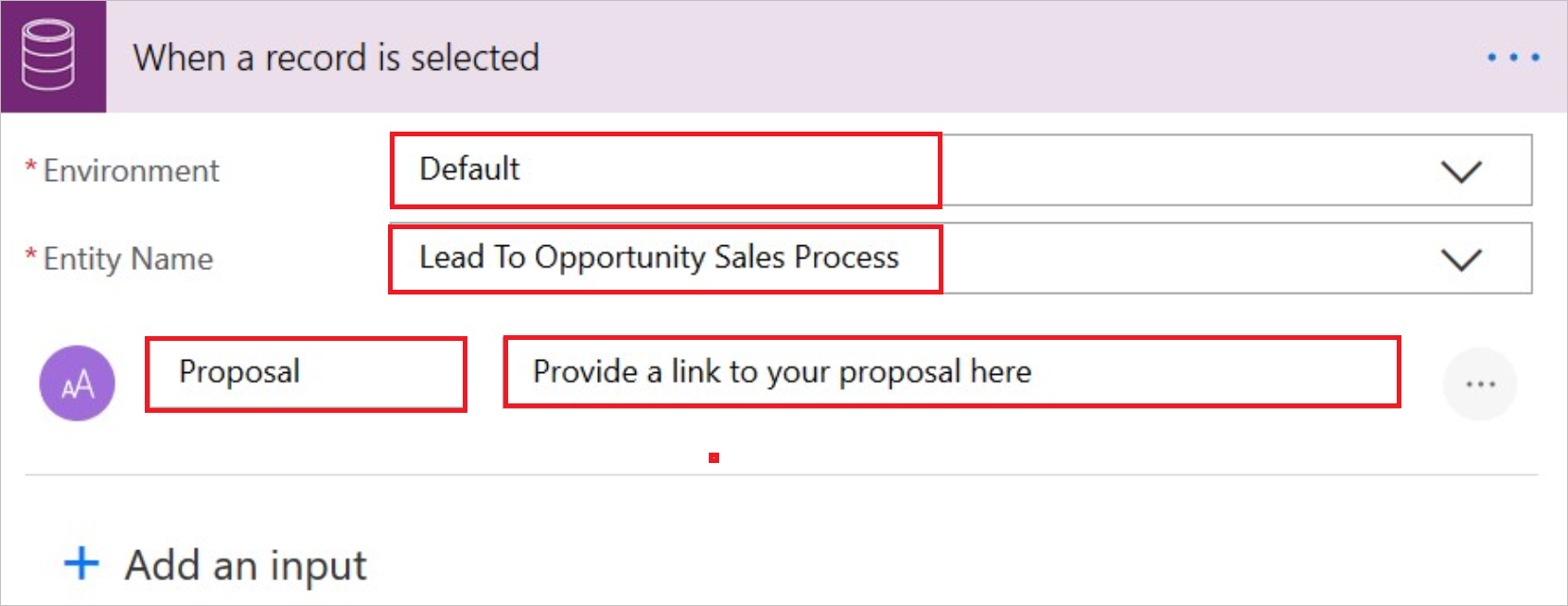 Trigger del flusso istantaneo.