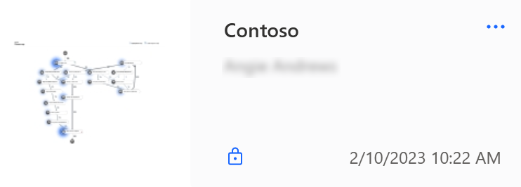 Screenshot di un riquadro della visualizzazione dopo che è stato aperto.