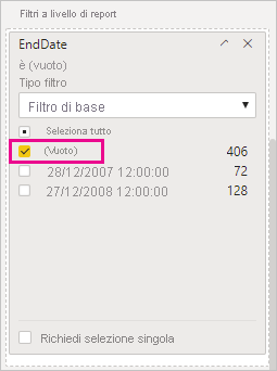 Screenshot that shows Basic filtering for Filters on this page.