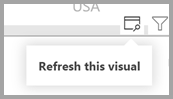 Screenshot of a visual, highlighting the Analyze this visual icon.