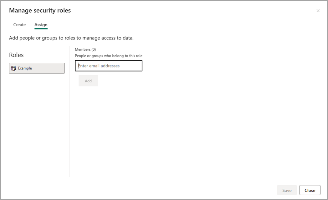 Screenshot dell'assegnazione di utenti al ruolo di sicurezza.