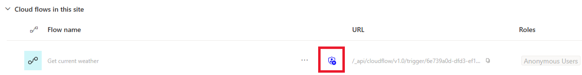Screenshot del pulsante Registrati nell'elenco Flussi cloud in questo sito.