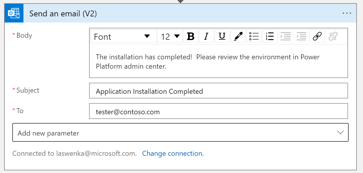 Inviare un'e-mail (v2) sullo stato dell'attività.