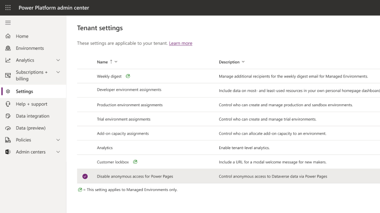 Disabilitare l accesso anonimo in Power Pages Microsoft Learn