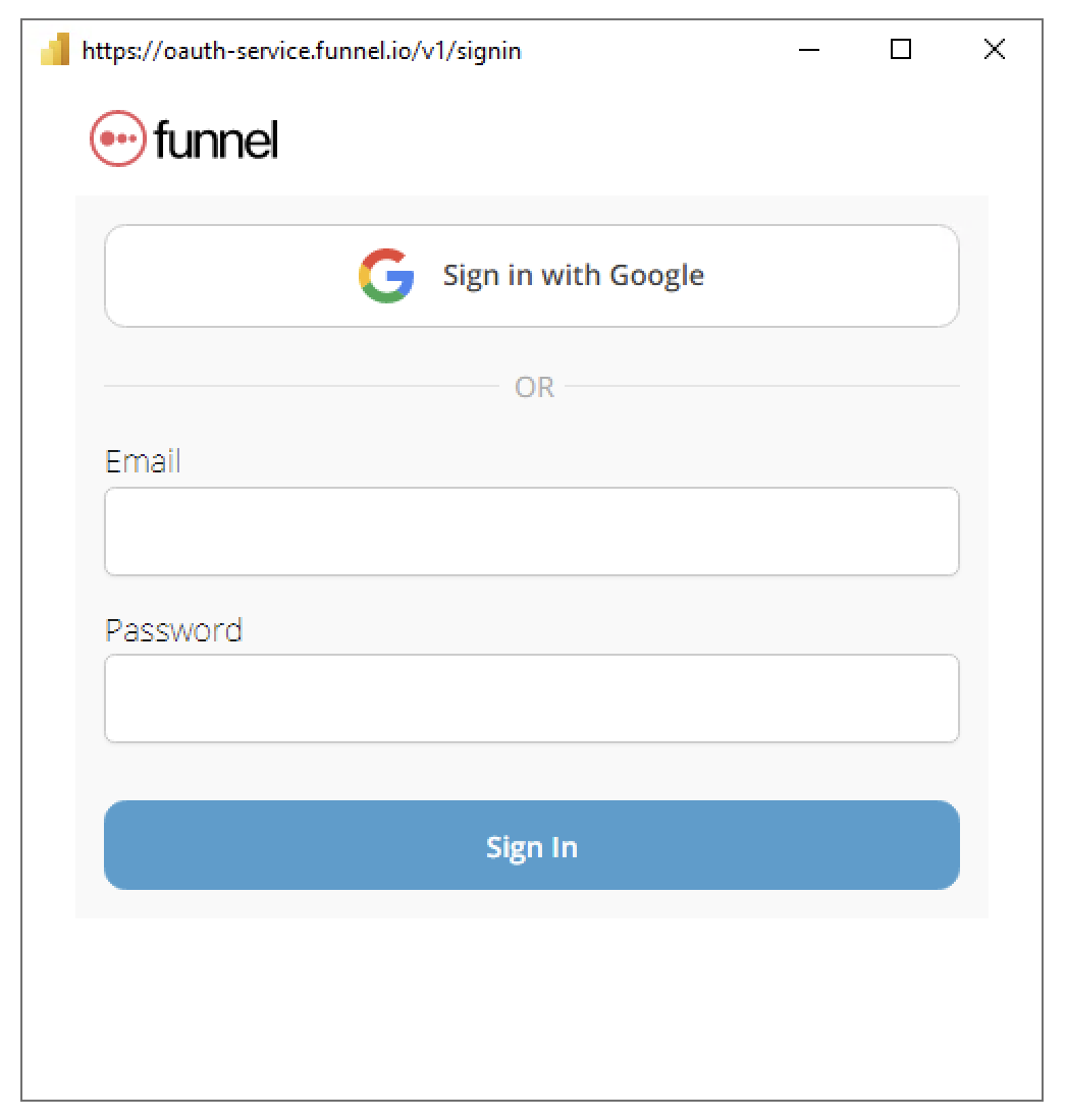 Sign in to your Funnel Workspace step 2.