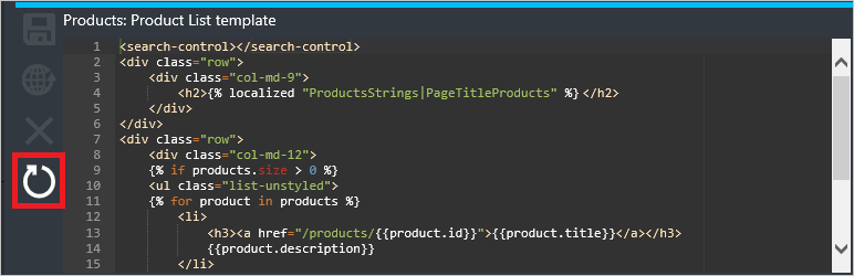 Ripristinare il modello