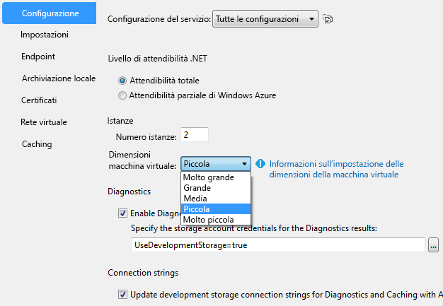 Role Instance Count and VM Size