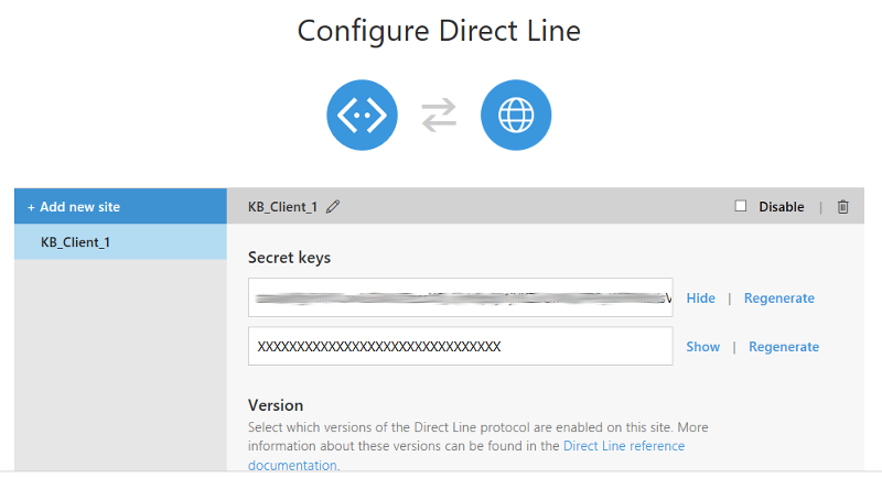 Direct Line configuration