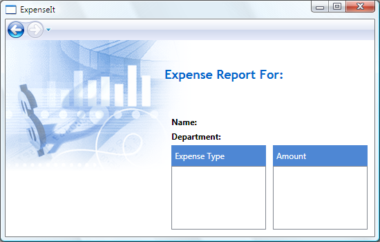 ExpenseIt sample screen shot