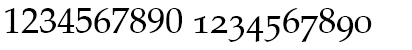 Testo con insiemi di caratteri numerici in stile antico OpenType