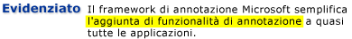 Annotazione con evidenziatore