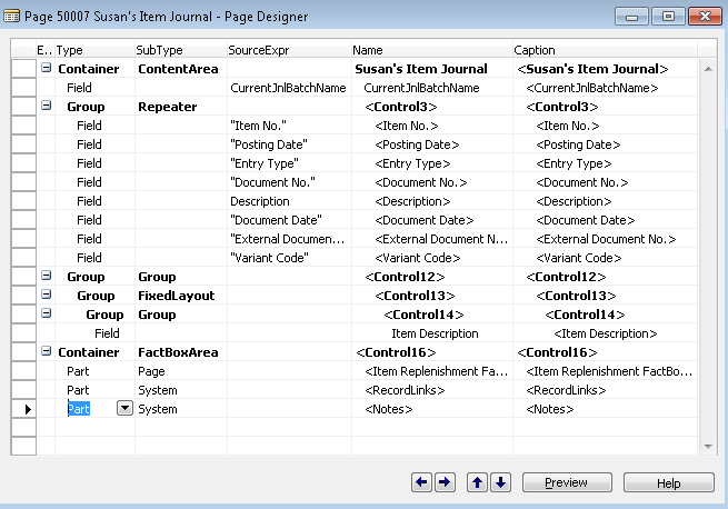 NAV_FixedLayoutElementsNew the indentation of elements on the worksheet page after adding FactBoxes