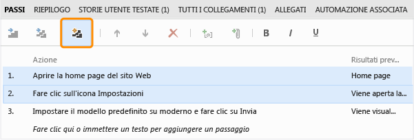 Creare passi condivisi