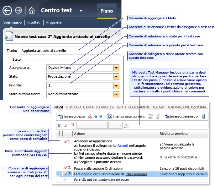 Creare un test case manuale