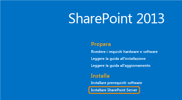 Installare il server SharePoint