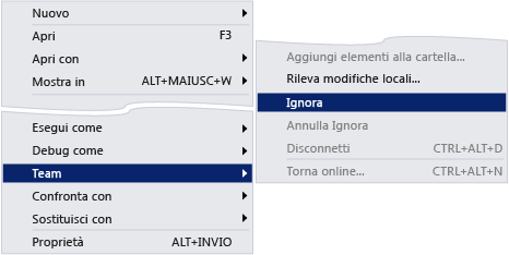 Ignorare i file automaticamente