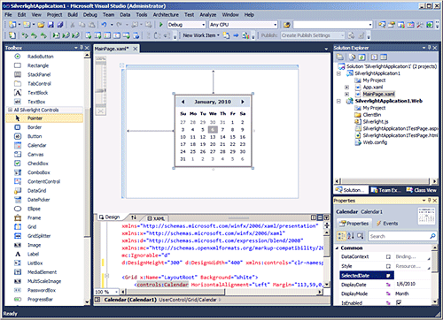 Sviluppo di un'applicazione Silverlight in Visual Studio 2010