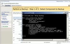 Backup di Office SharePoint Server 2007 - passaggio 1