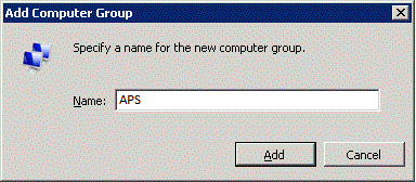 Immettere il nome del nuovo gruppo di computer.