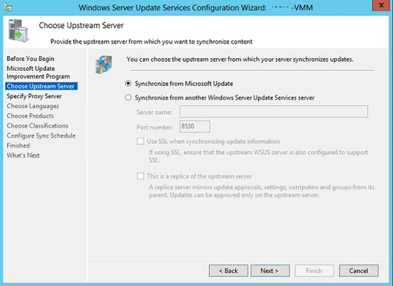 Sincronizzazione del Server Upstream WSUS