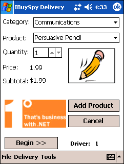 Schermata controllo Inventory