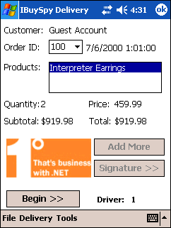 Schermata controllo Orders
