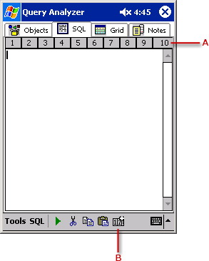 Schermata di Query Analyzer