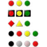 Set di icone degli indicatori di forme