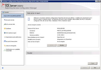 Strumento di configurazione di Reporting Services