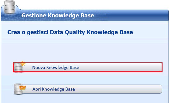 Gestione Knowledge Base - Nuova KB