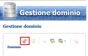Pulsante della barra degli strumenti Crea dominio