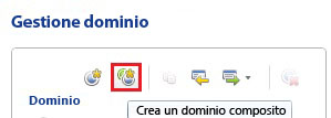 Pulsante della barra degli strumenti Crea un dominio composito