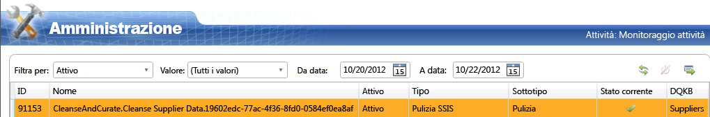 Progetto DQS Cleansing creato dal pacchetto SSIS