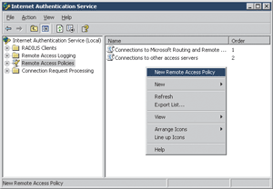 Figure 1 Configuring IAS