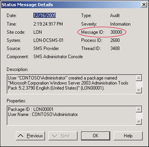 Figure 4 Status Message Details