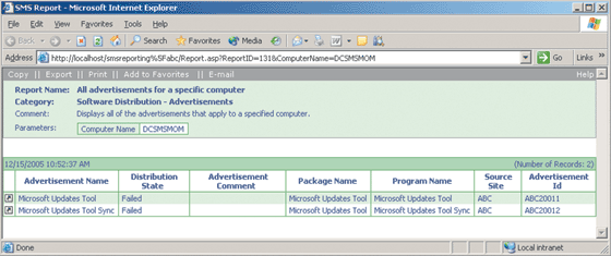 Figure 5 SMS Report Sample