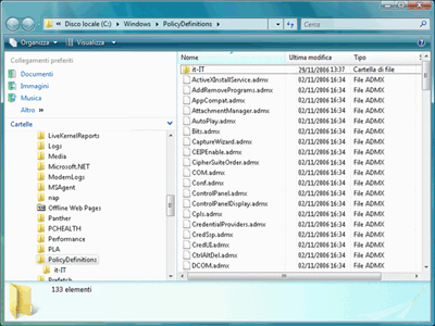Figura 1 File ADMX in Windows Vista