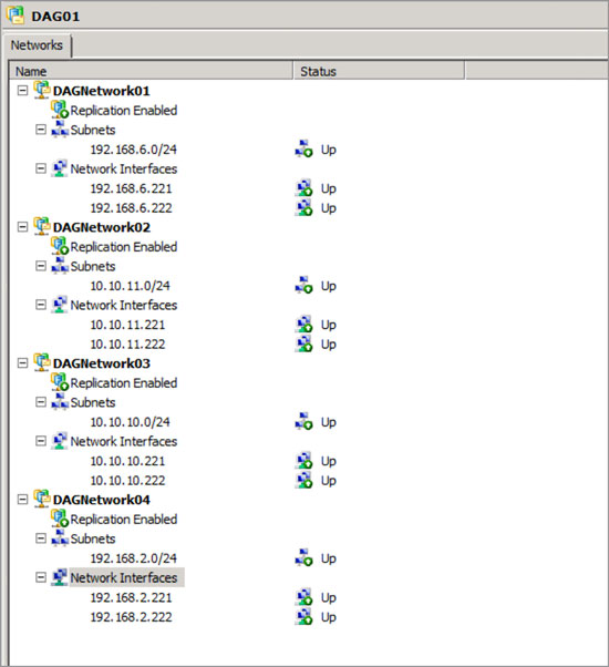 There are multiple networks for each DAG member server